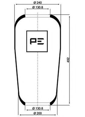 PE AUTOMOTIVE 08401470a -  Кожух пневматической рессоры| Кожух пневморессоры